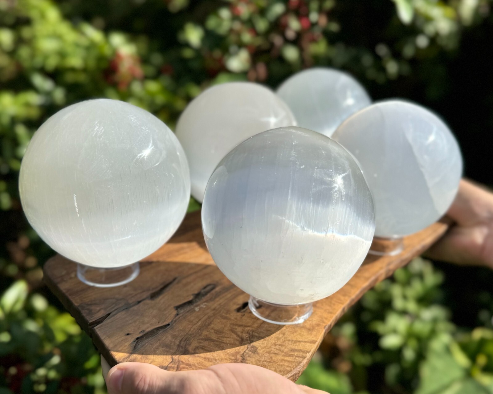 JUMBO 5″ Selenite Crystal Spheres (Crystal Ball, Selenite Ball, Selenite Sphere)