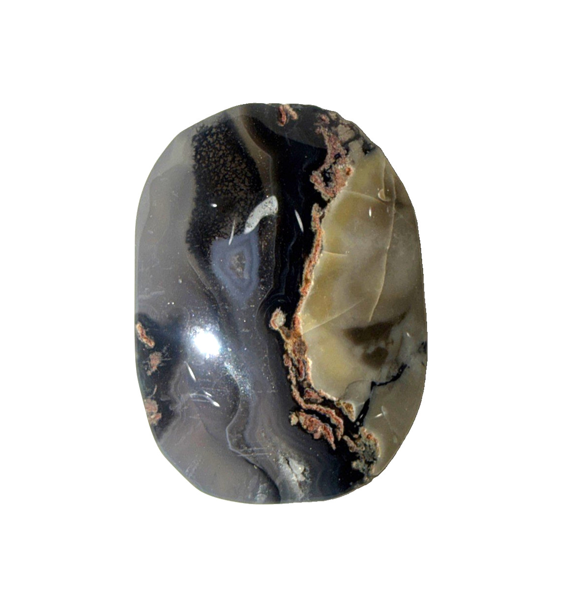 Natural Crystal Mineral Specimen 0.2 lb | Volcano Agate Large Palm Stone