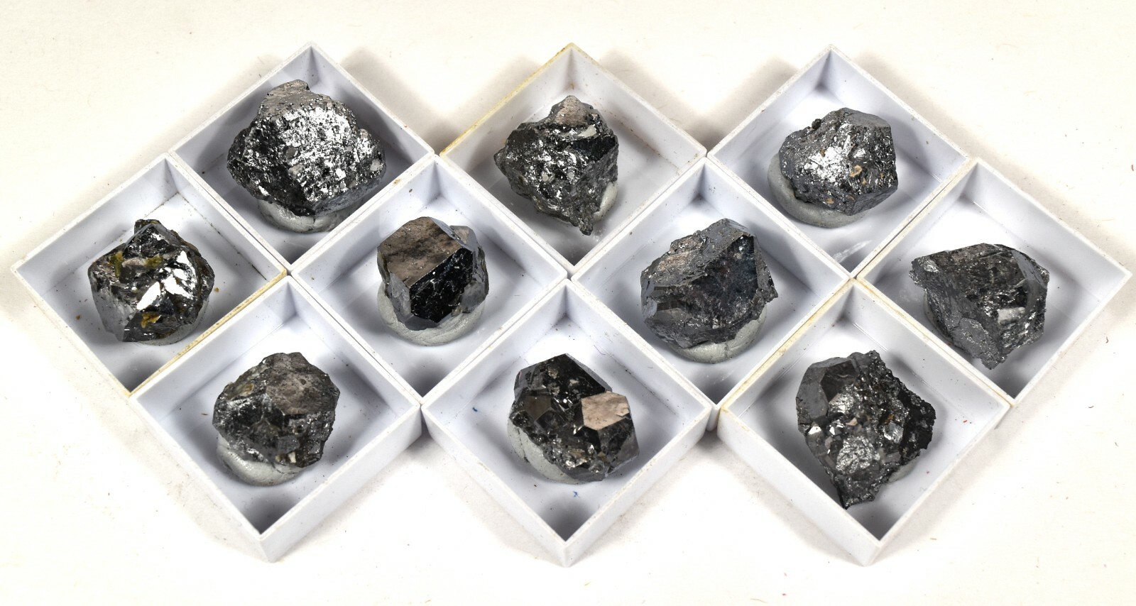 1PC Silverish Skutterudite Crystal in Box Sparkling Gemstone Cluster – Morocco