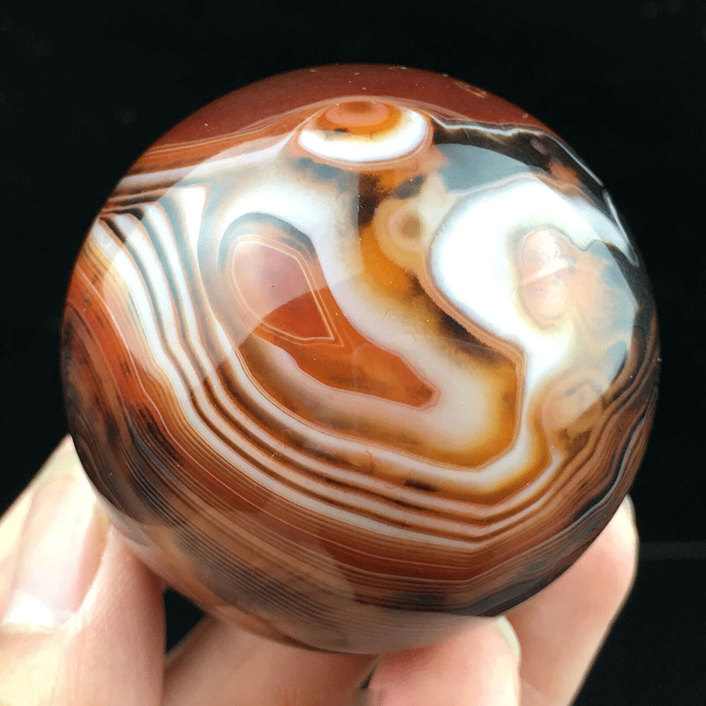 1x Natural Silk Agate Ball Quartz Crystal Sphere Ball Reiki Healing #LI DIa.35MM