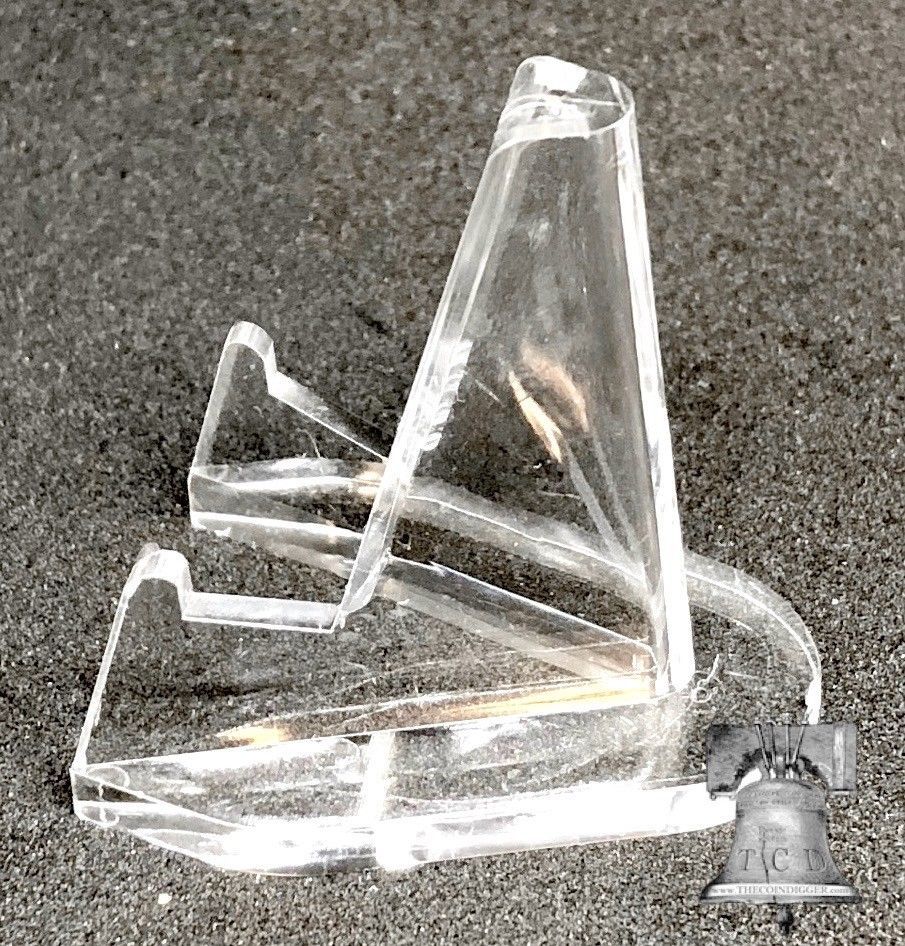20 Display Stand Easel for Rock Fossil Mineral Geode Agate Stands Air-tite CLEAR