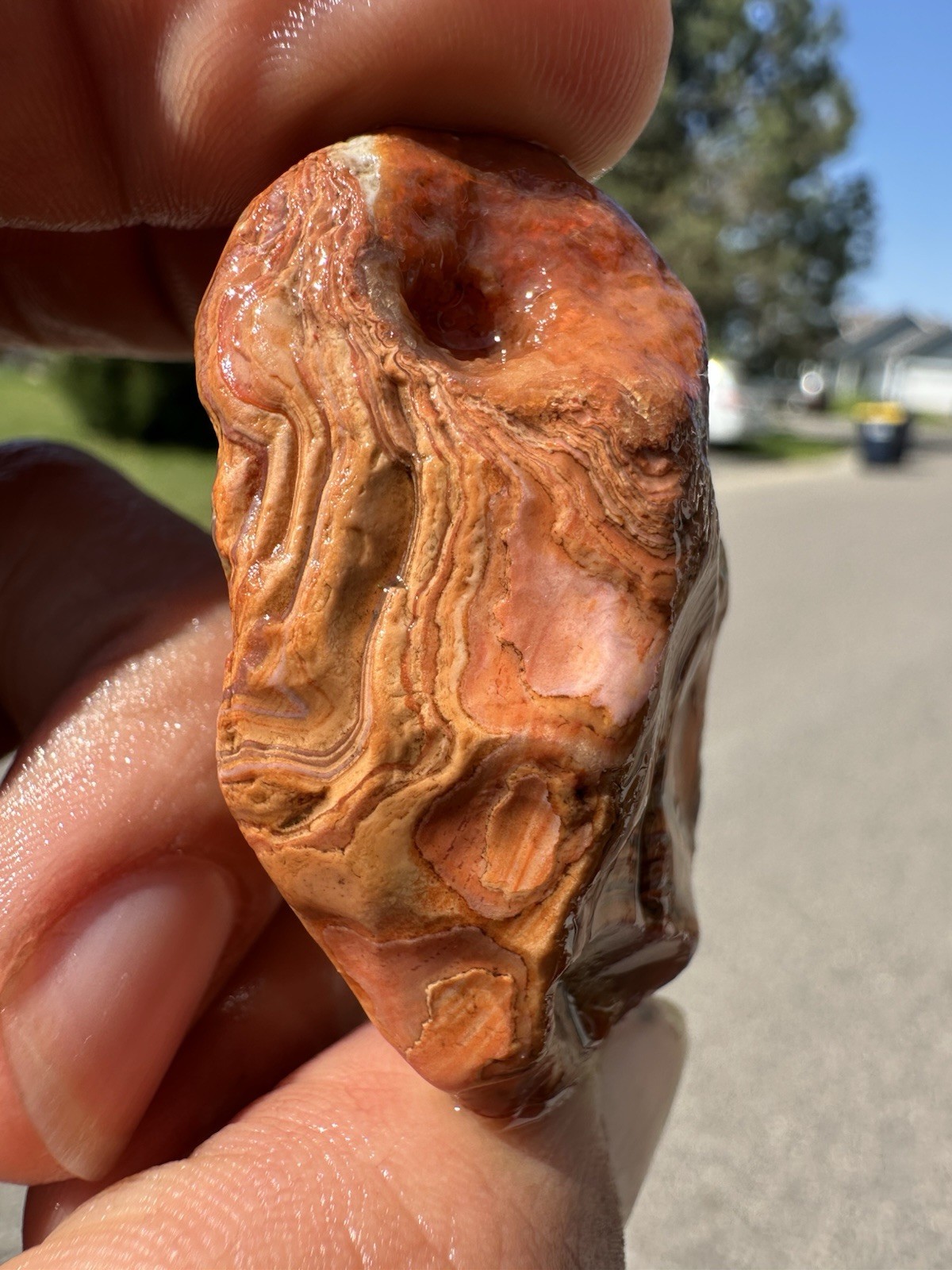 1.45 oz Lake Superior Agate Rare Chalky Opaque Fire Canyon Paint Agate (DEAL)