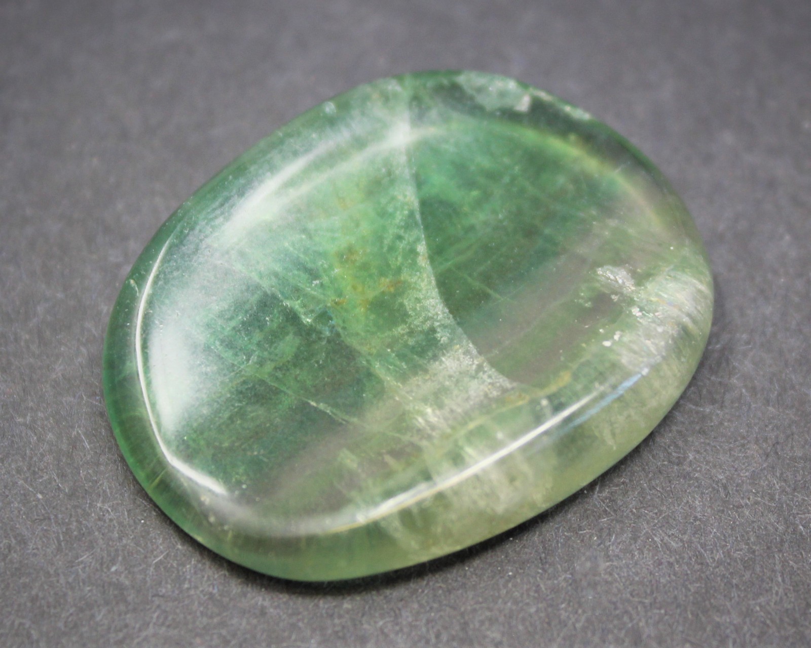 Fluorite Worry Stone (Fluorite Palm Stone, Smooth Polished Fluorite Crystal)