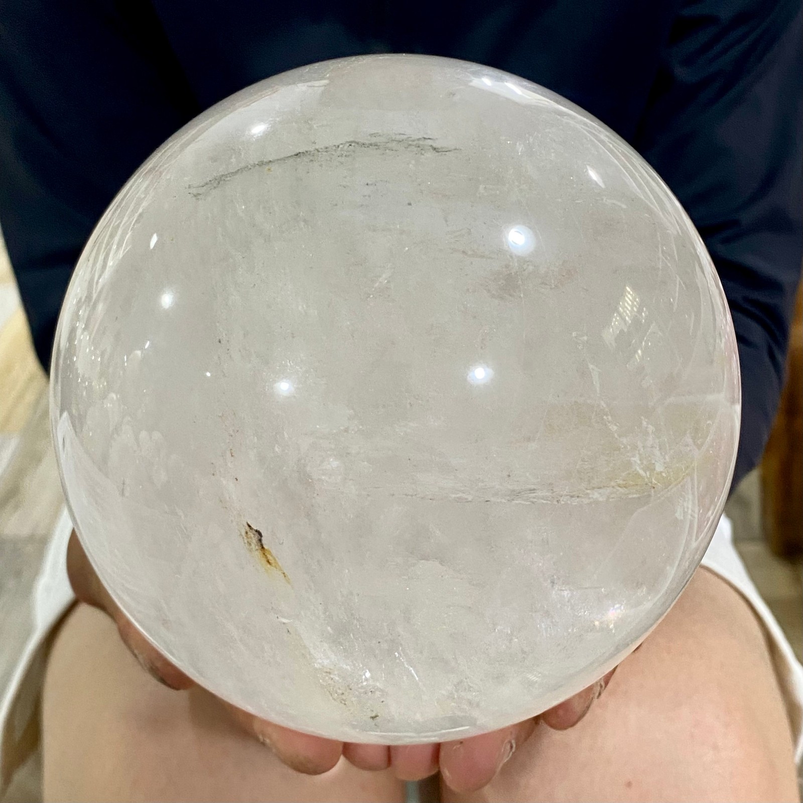 7.03LB Natural clear quartz sphere quartz crystal ball reiki Energy healing