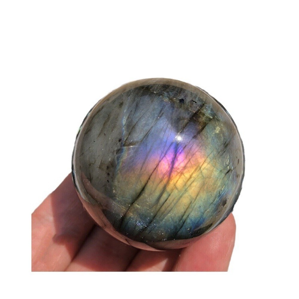 Natural Premium Labradorite Sphere Crystal Ball Reiki Healingstone Decor random