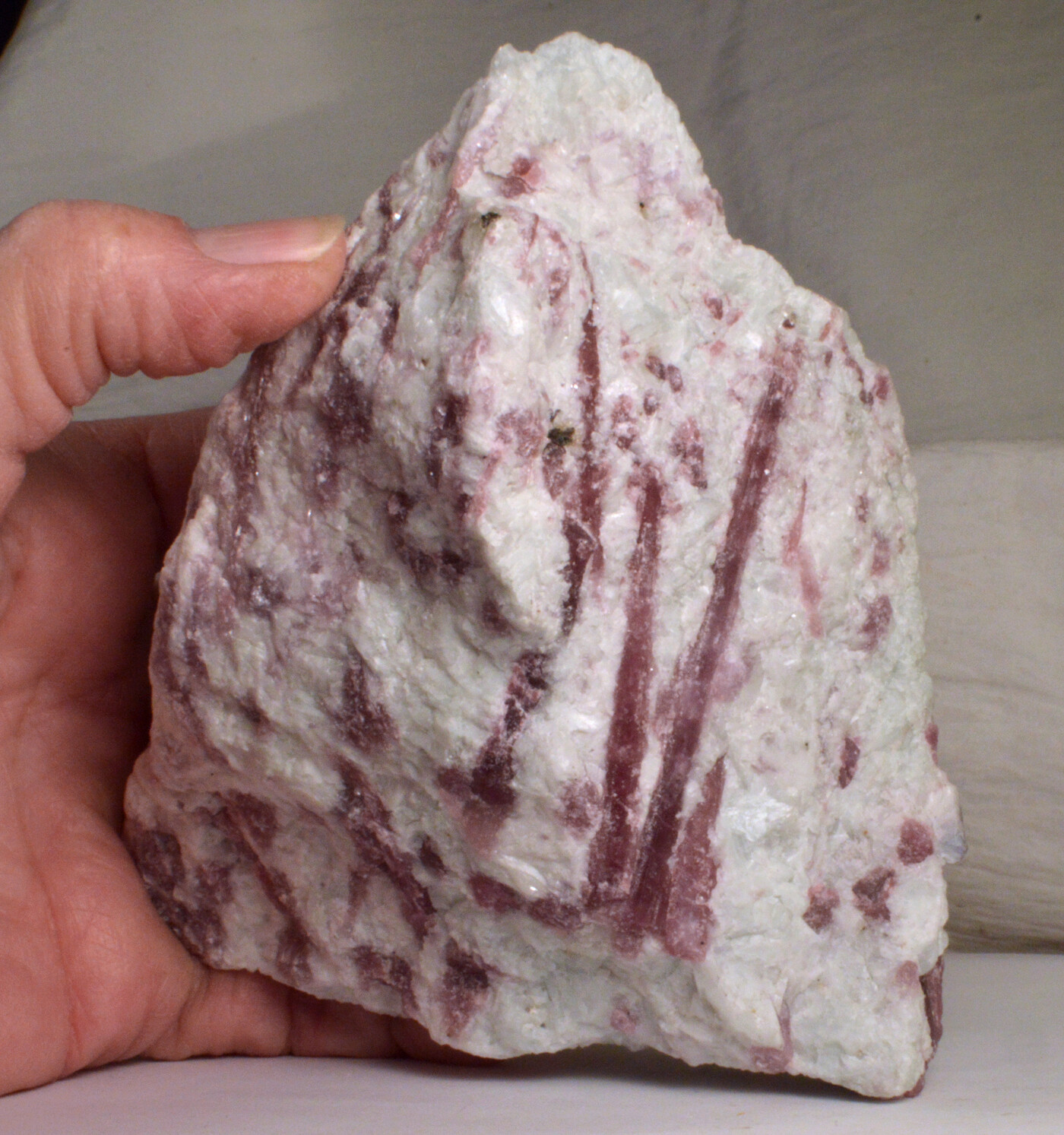#5643 Rubellite Pink Tourmaline in matrix – Brazil – almost 1 1/2 pounds