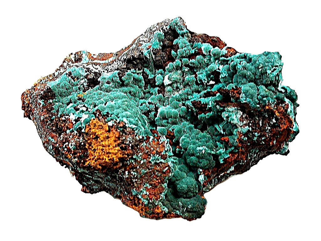 MINERALS : BOTRYOIDA ROSASITE WITH SOME AURICHALCITE XTLS. OJUELA MINE IN MEXICO