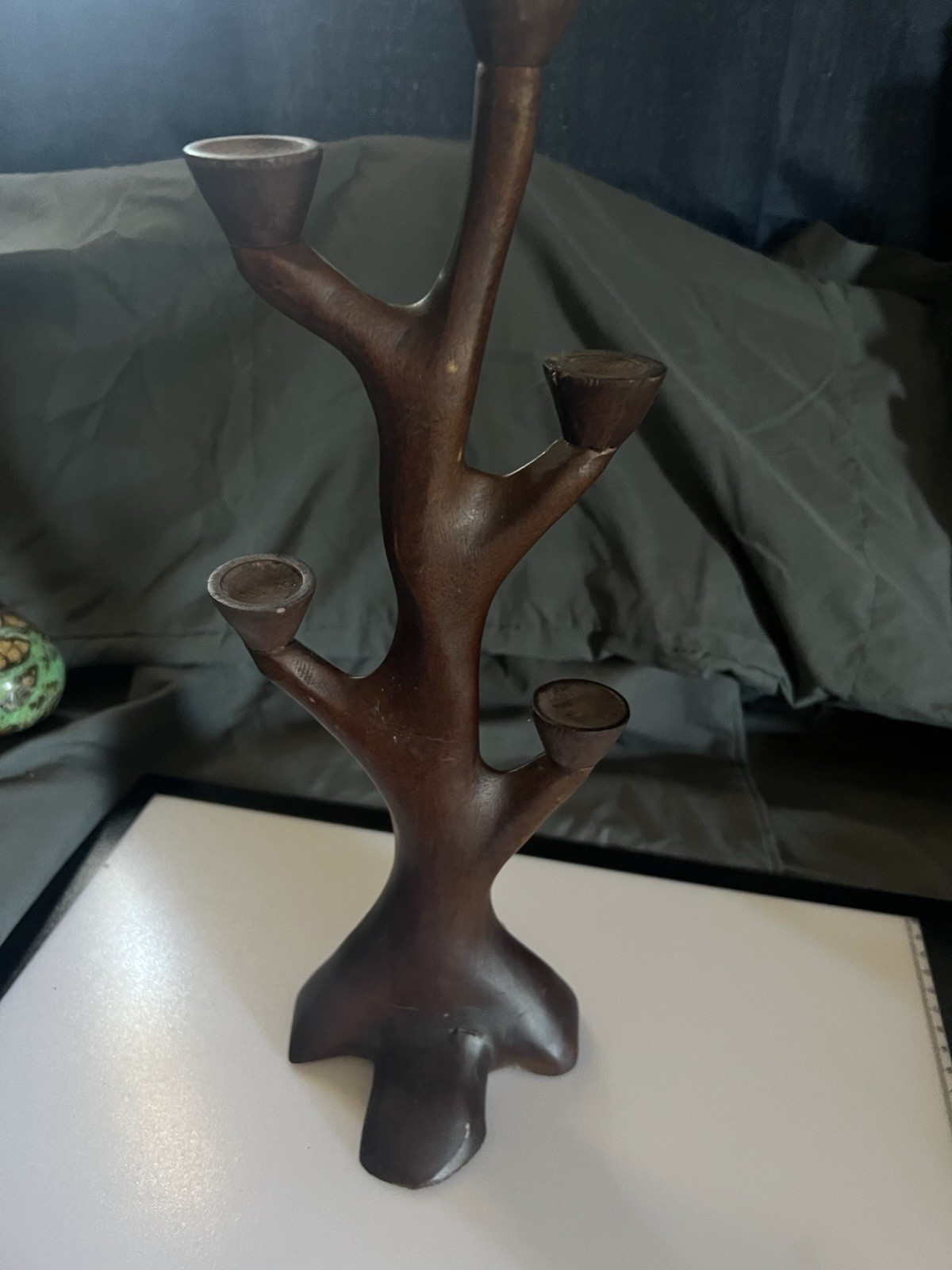 Solid Wood Sphere Tree- 5 Sphere Holder (No Spheres Included)