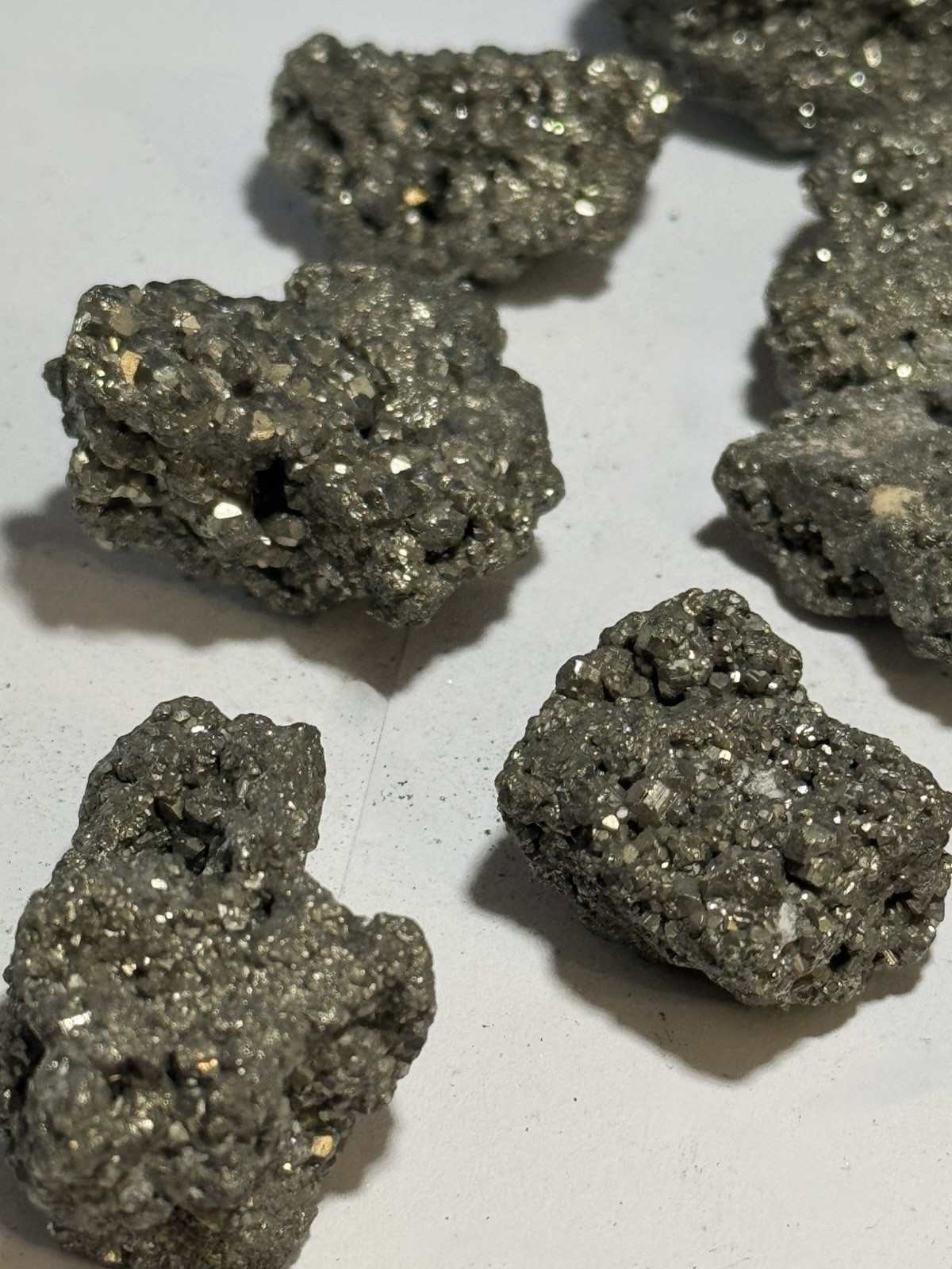 25 Natural Iron Pyrite Rough Specimens 1 Lb 1 Oz Mineral Crystal Lot Fool’s Gold