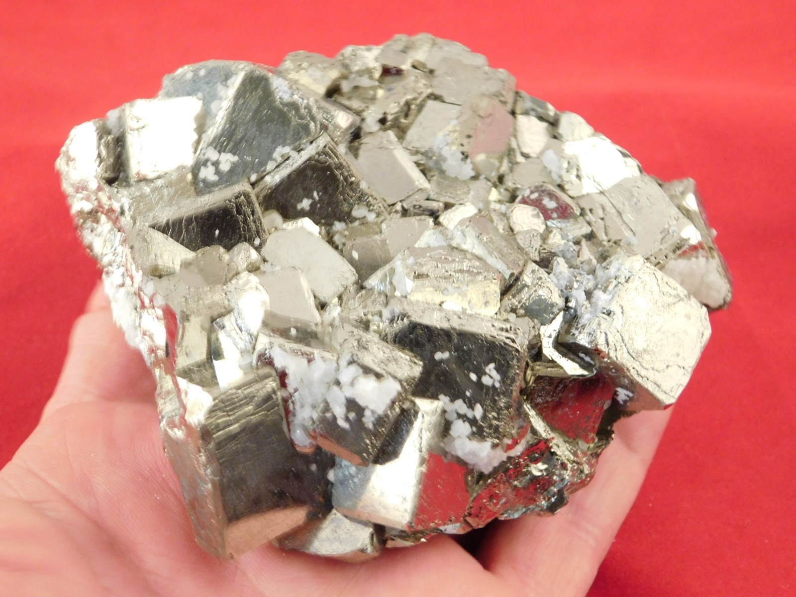 Big! Nice and 100% Natural Pyrite CUBE Cluster Huanzala Mine Peru 764gr