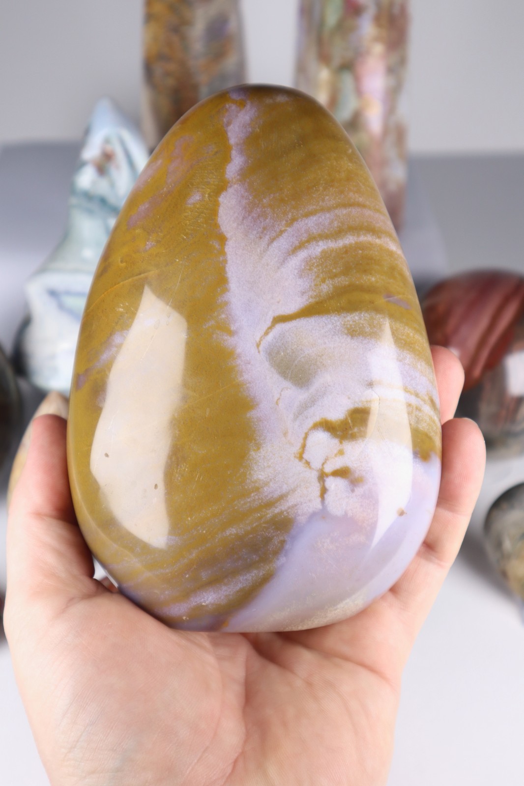 HUGE Polished JASPER CRYSTALS Collection – 12.5 lbs Mixed Sea Jasper Polychrome