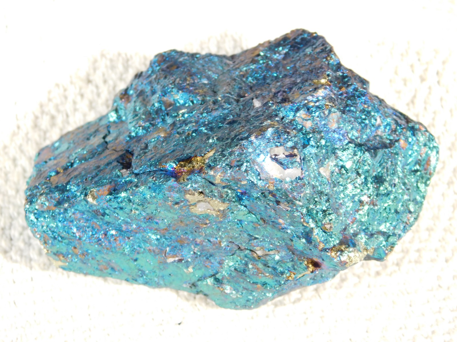 LARGER Bright IRIDESCENT Peacock Copper Chalcopyrite or Peacock Ore Mexico 347gr