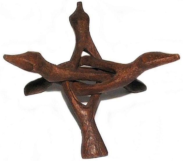 Serpent Tripod Crystal Ball Stand for Crystal Spheres, Eggs, Abalone Shells