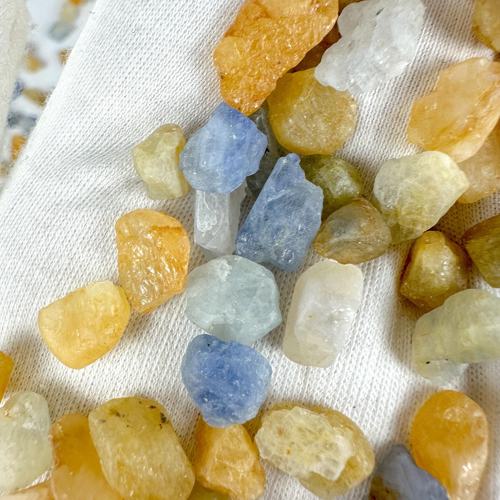 Natural Raw Blue & Yellow Sapphire Crystal / Prosperity / Astrology