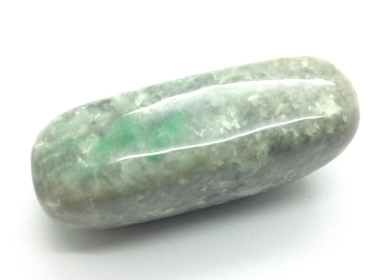 Siberian Jade Pebble Polished Green Jadeite Jade Stone Polar Urals Siberia #19