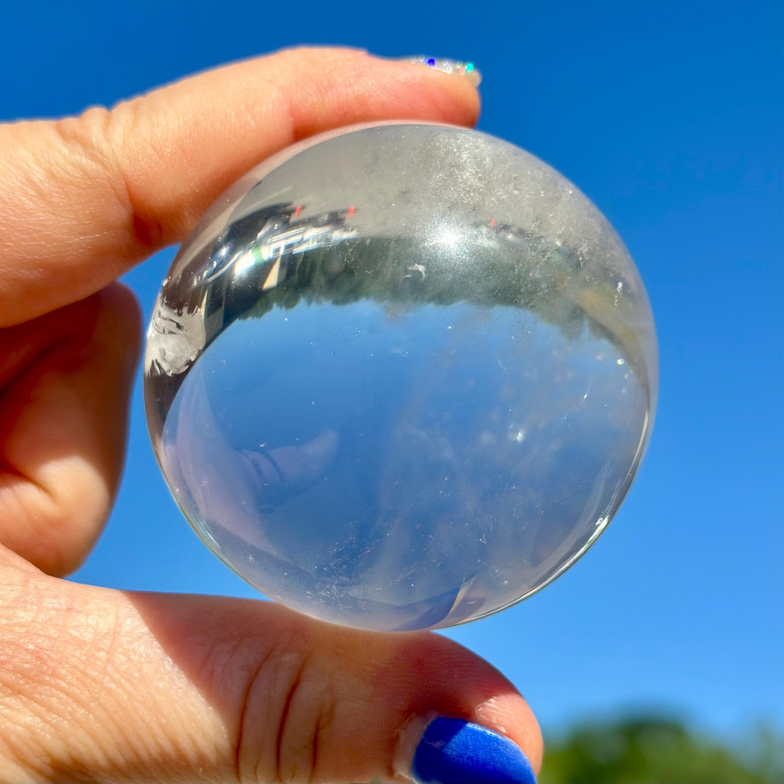 Clear Quartz Sphere (Grade A) Crystal Ball, Natural Clear Quartz from Brazil