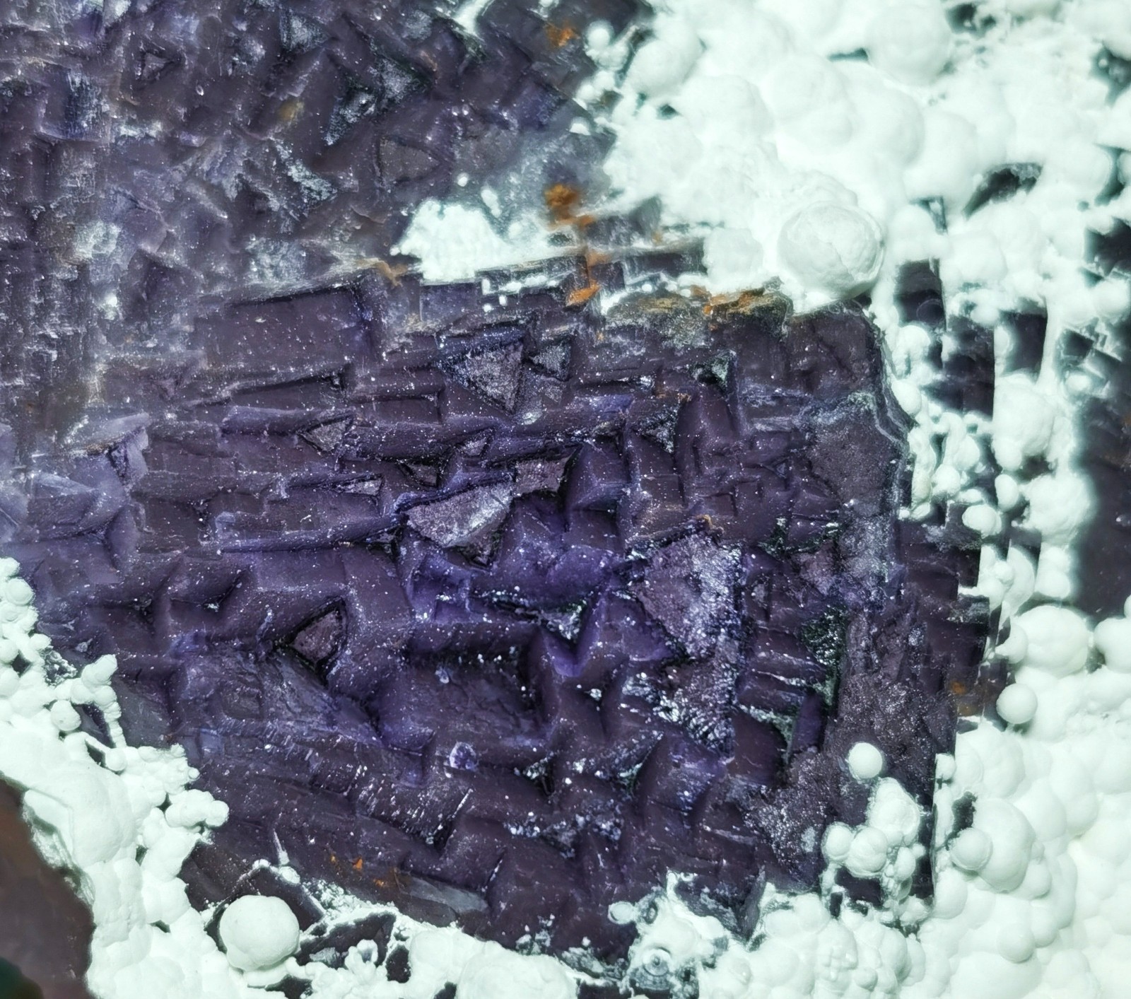Rare Purple Fluorite Mineral Specimen China