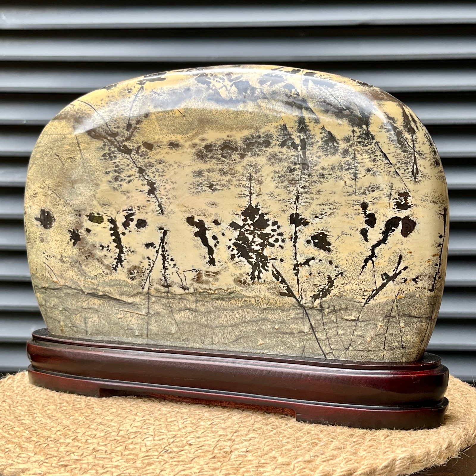 7.4 lb Scenic Stone Picture Art Thoughtful Gift Display Decor Stand