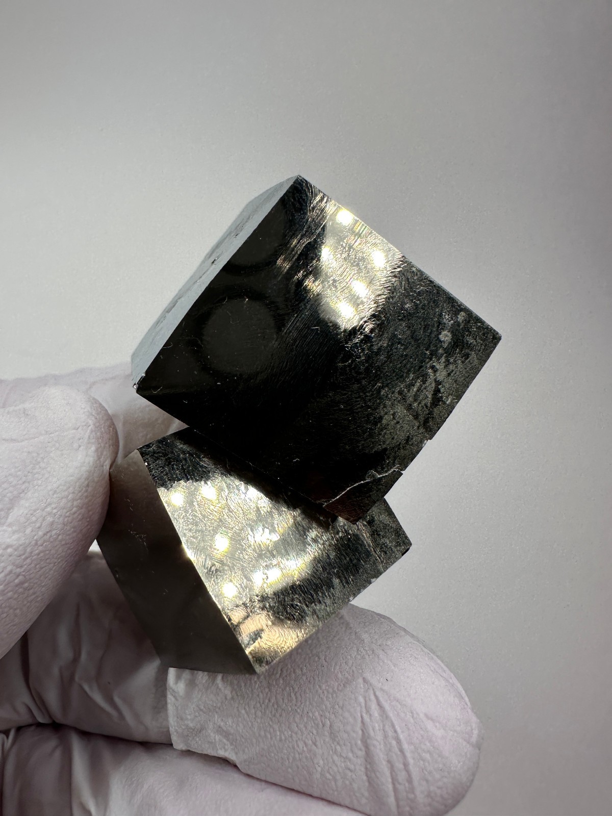 Rare Lusterous Entwined Interlocking Pyrite Cube Cluster_Spain