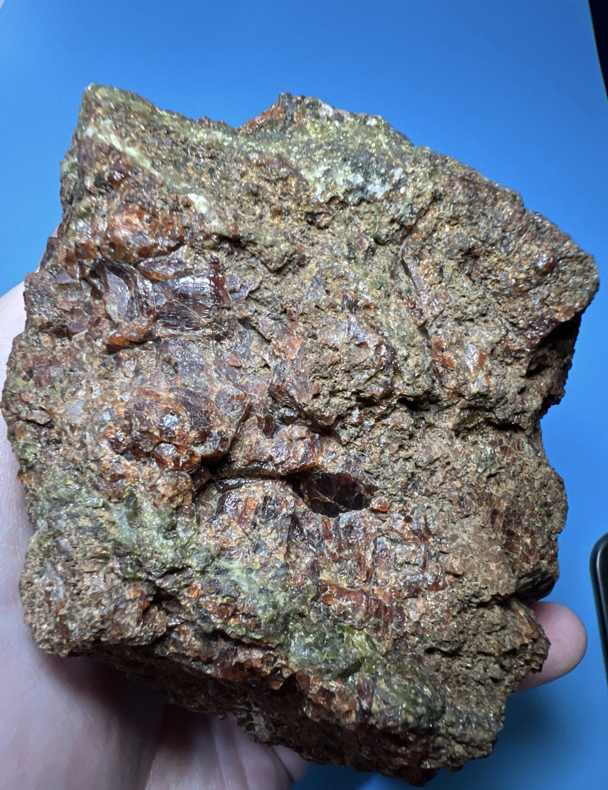 Large 3 lb 5 oz Garnet in Epidote Skarn – Donnelly, Idaho