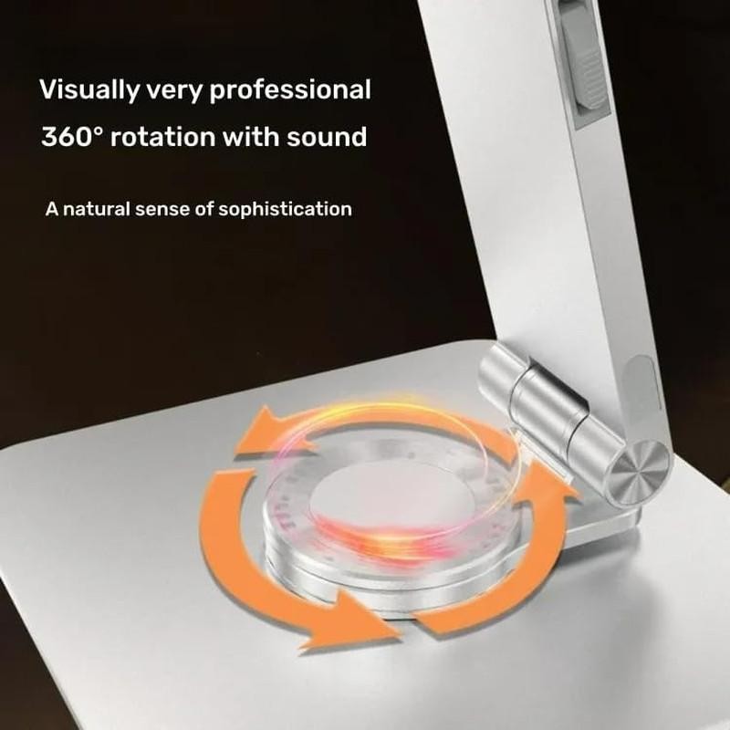 360° Swivel Laptop Stand, Portable Stand Holds 12-18″ Laptop – Silver