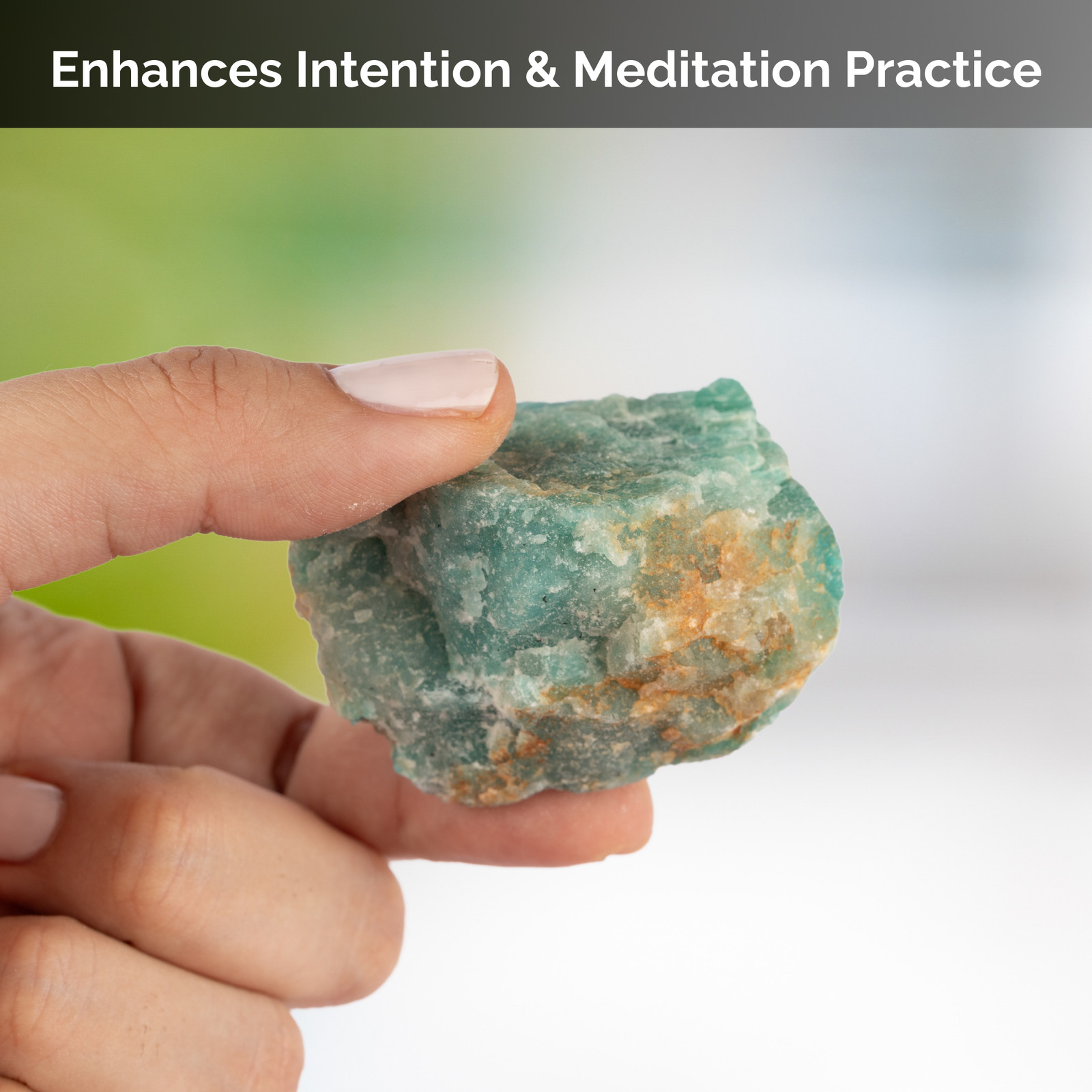 Amazonite Raw Crystal Stone – Healing Crystals and Stones for Meditation, Reiki,