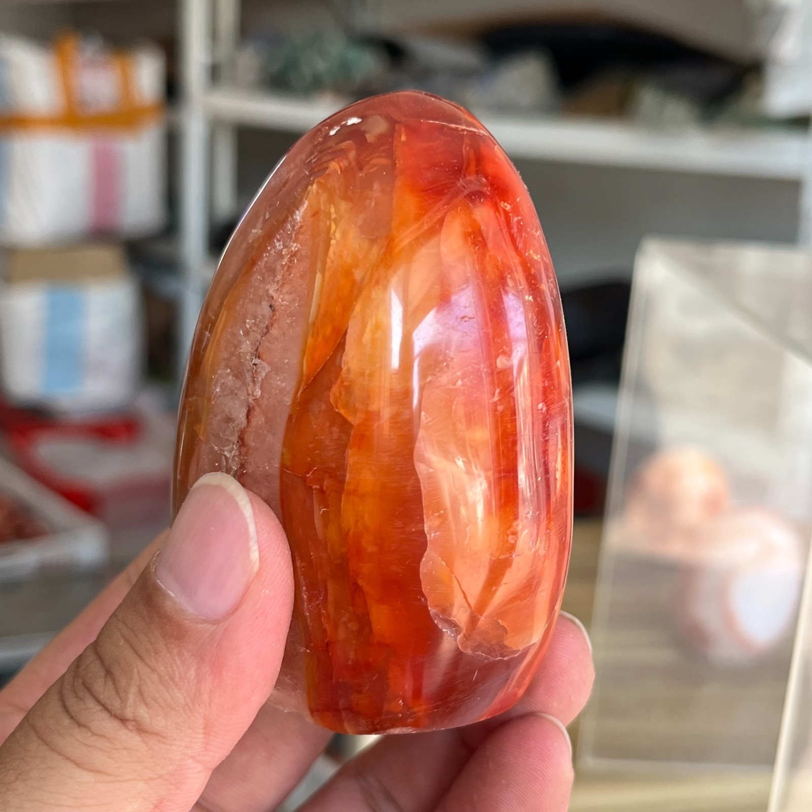 300g High Quality Natural Red Agate Carnelian Crystal Mineral Specimen Healing