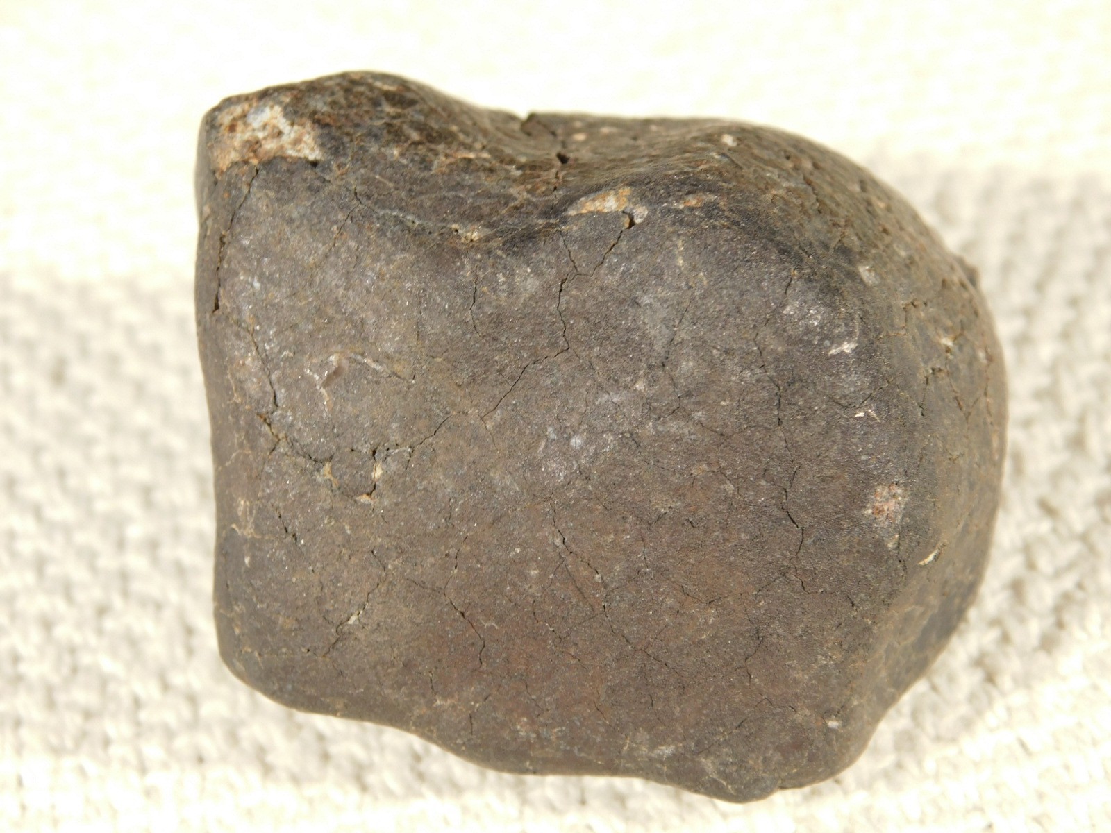 H6 Stony METEORITE Regmaglypts DARK Fusion Crust and Contraction CRACKS! 155gr