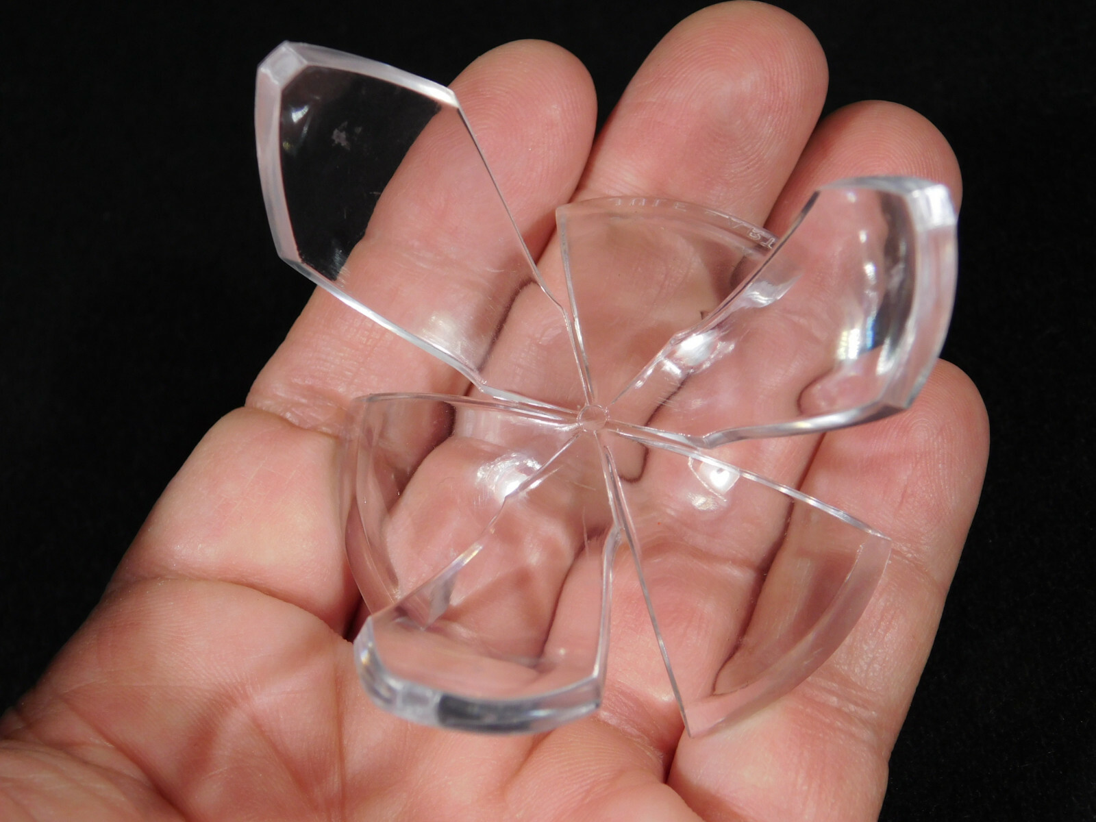 Display Stand TULIP Design Three Prong Medium Size Clear Lucite