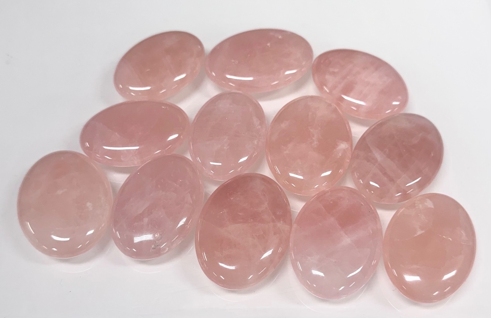 Wholesale Lot 1 Lb Natural Rose Quartz Palm Stones Crystal Healing