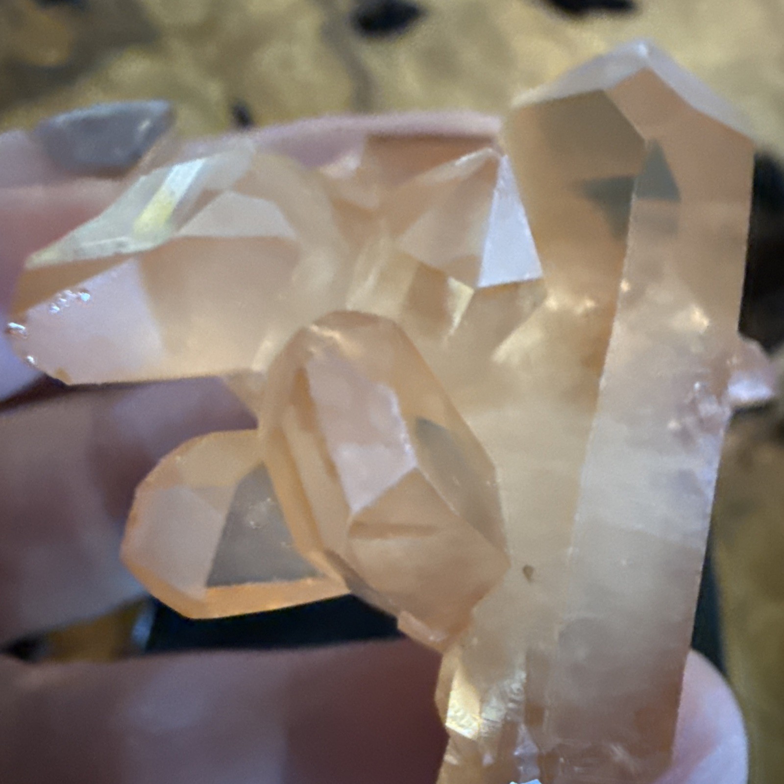 Tangerine Quartz Mineral Crystal Brazil Natural Specimen 34g With Display Stand