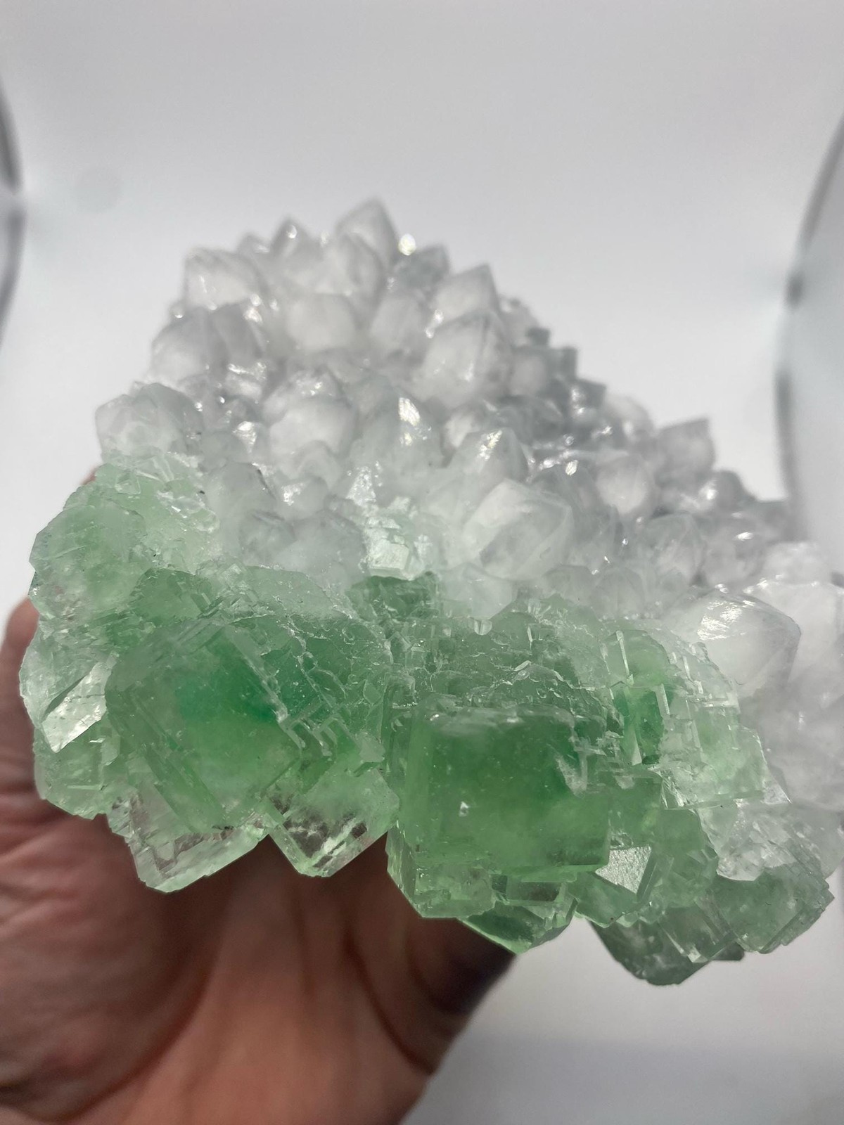 Self Standing Bright Green Fluorite on Quartz! See Video!!!