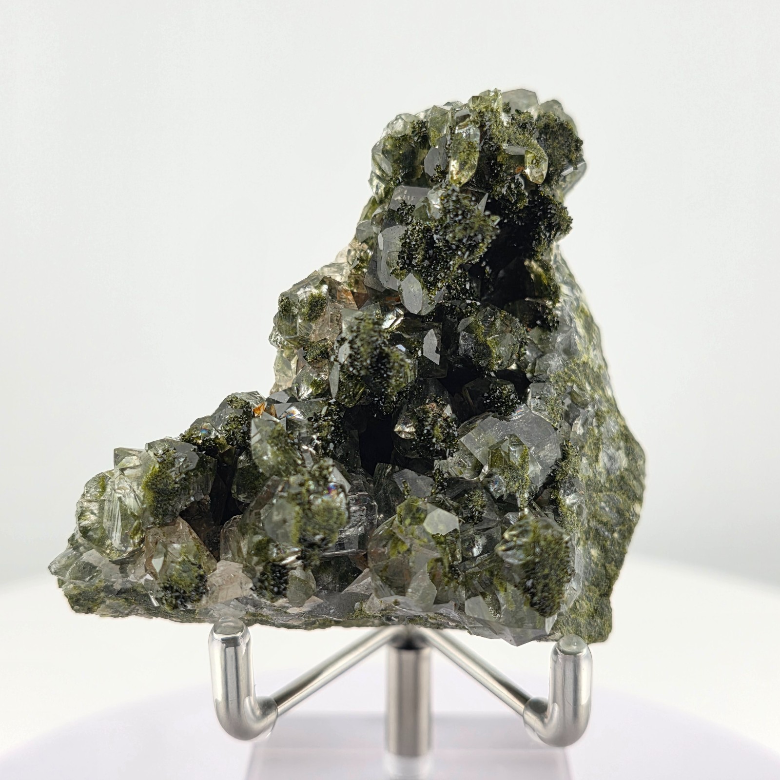 Rich, Forest Green Epidote and High Clarity Quartz