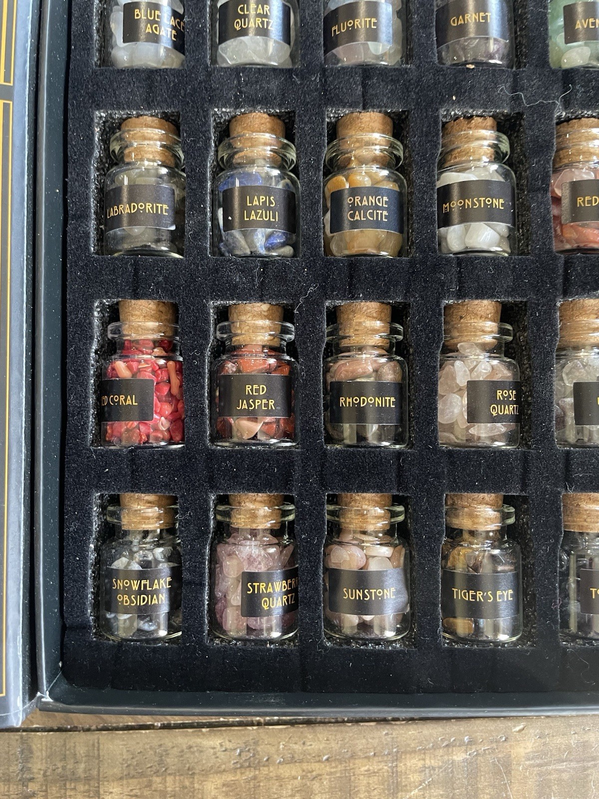 Witchcraft Crystals Set: 30 PCS Gemstones in Jars for Altar & Wiccan Supplies