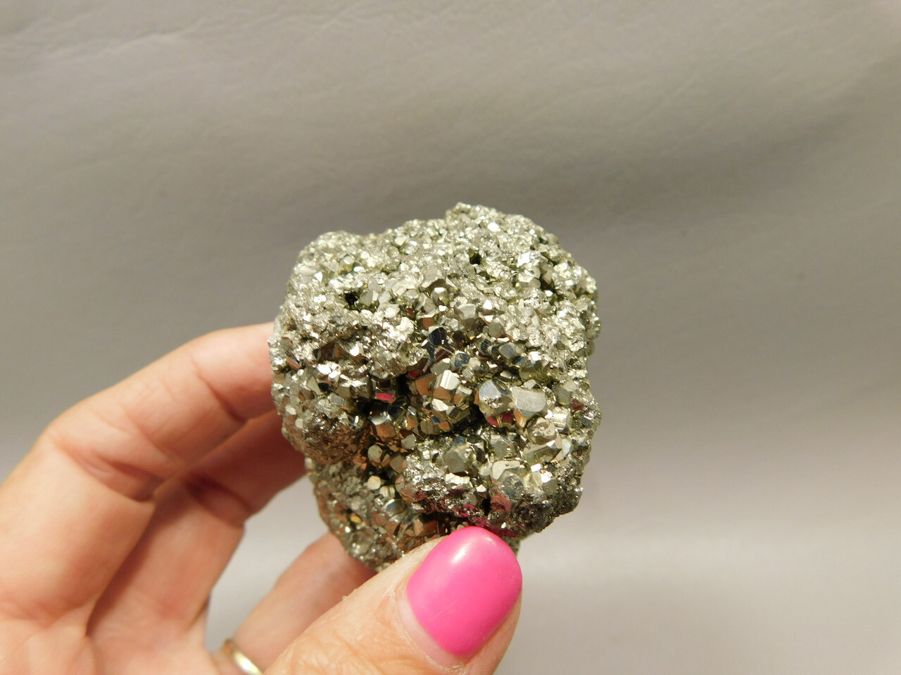 Pyrite Crystal Natural Mineral Specimen Fools Gold Peru #O6