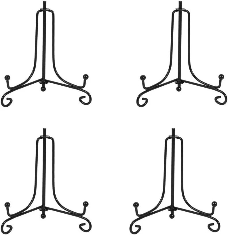 Lron Easel Classic Display Stand Plate Holders Picture Photo Frame Rack 4pc