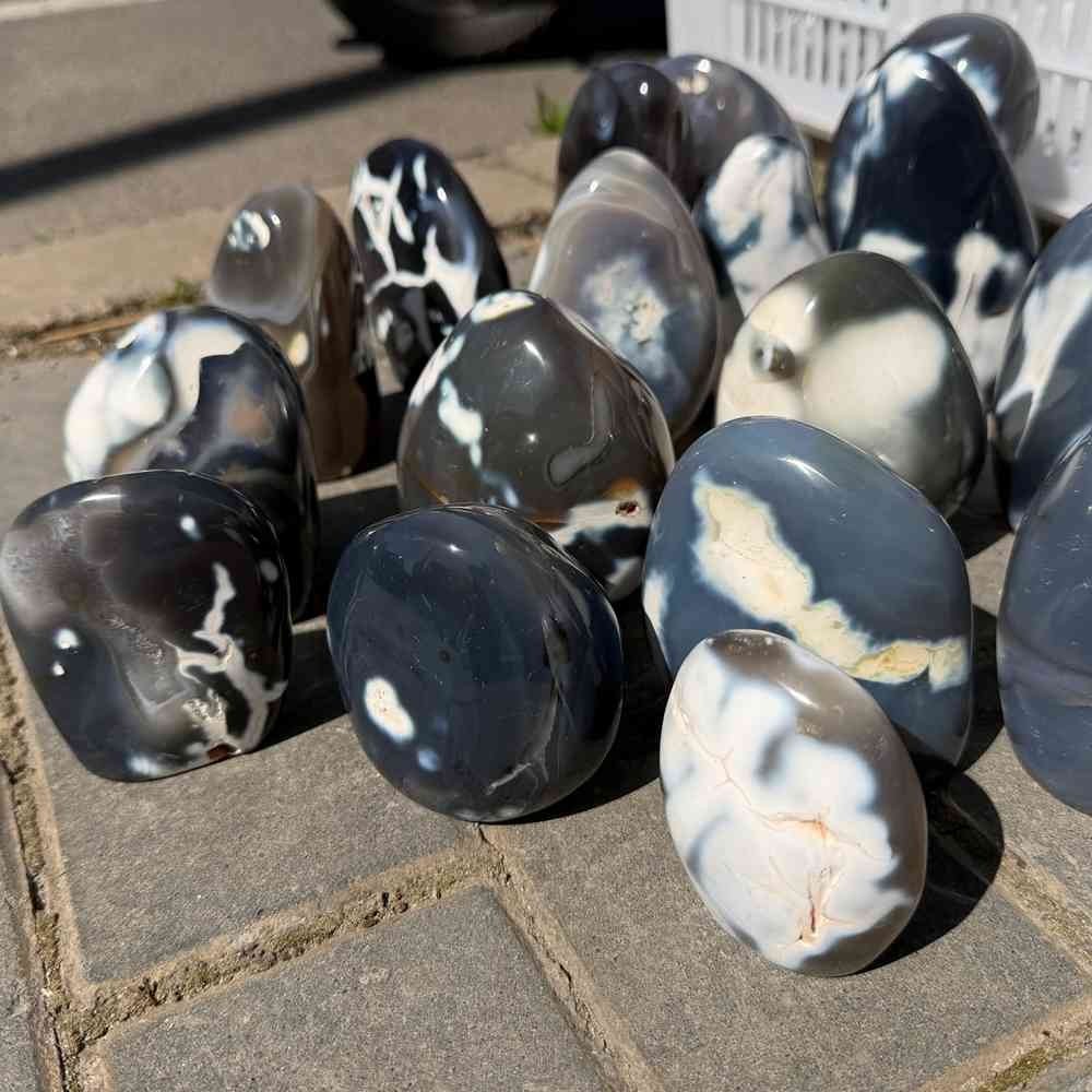 22LB Rare Natural Orca Agate Quartz Crystal Mineral Specimen Reiki Healing