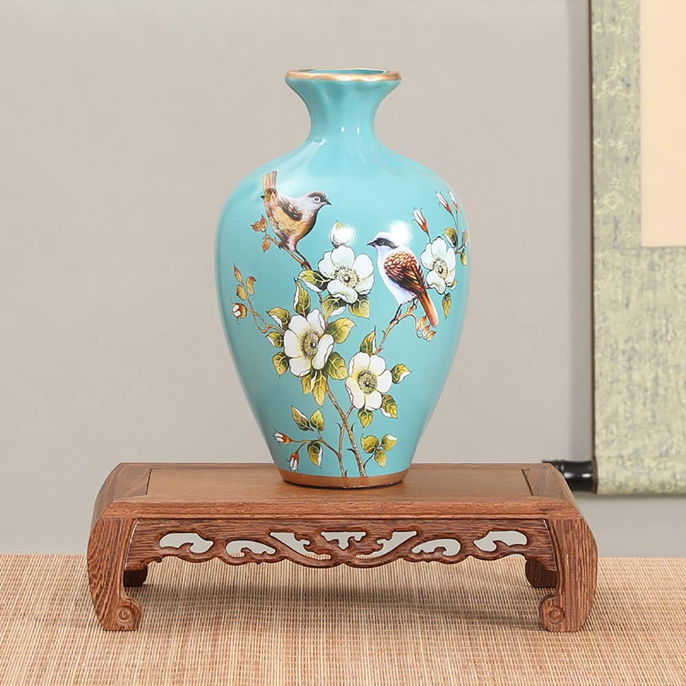 Oriental Furniture Chicken Wing Wood Base Rectangle Solid Carving Pedestal St…