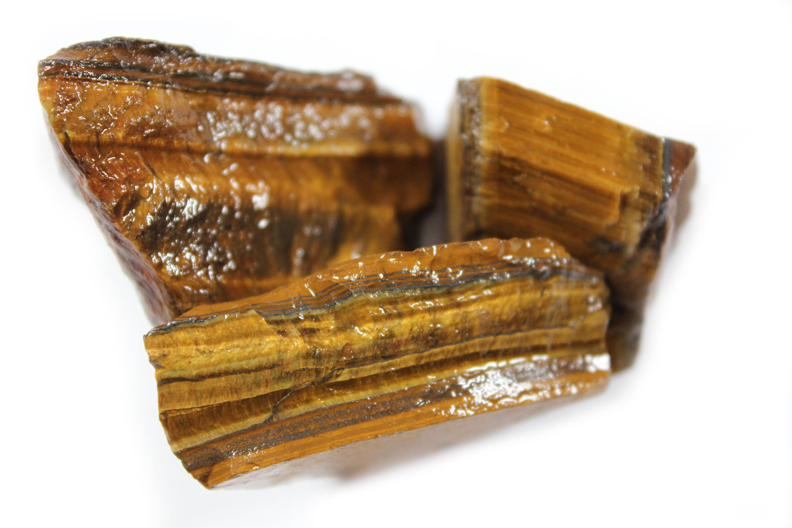 Gold Tiger’s Eye – Rough Rocks for Tumbling – Bulk Wholesale 1LB options