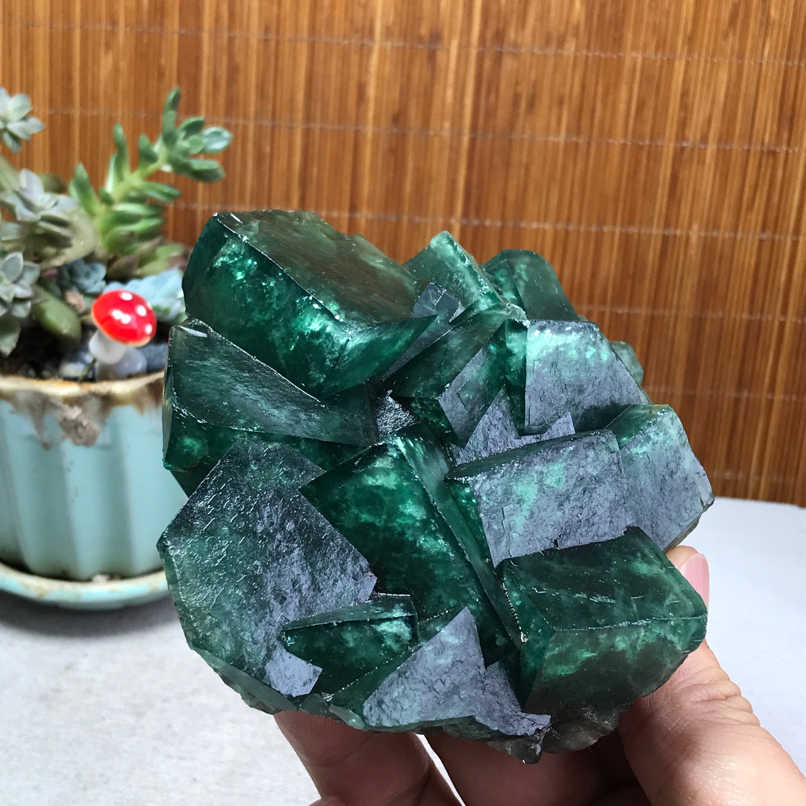 105-95-38mm Rare Natural Green Calcite fluorite Mineral Specimen 598g A6173