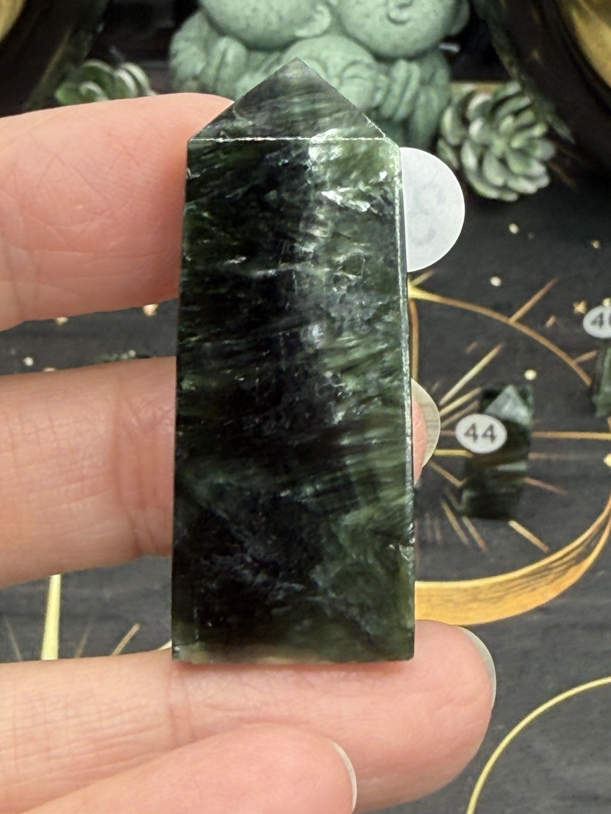 Natural Seraphinte Mini 4-sided points great patterns on these Free shipping