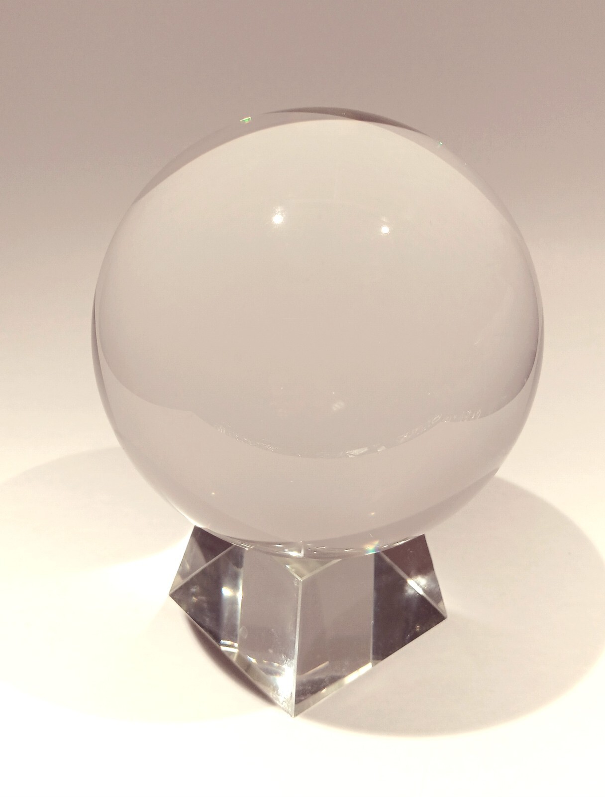 K9 Clear Crystal Sphere Ball 50-200mm with Crystal Stand Meditation Healing