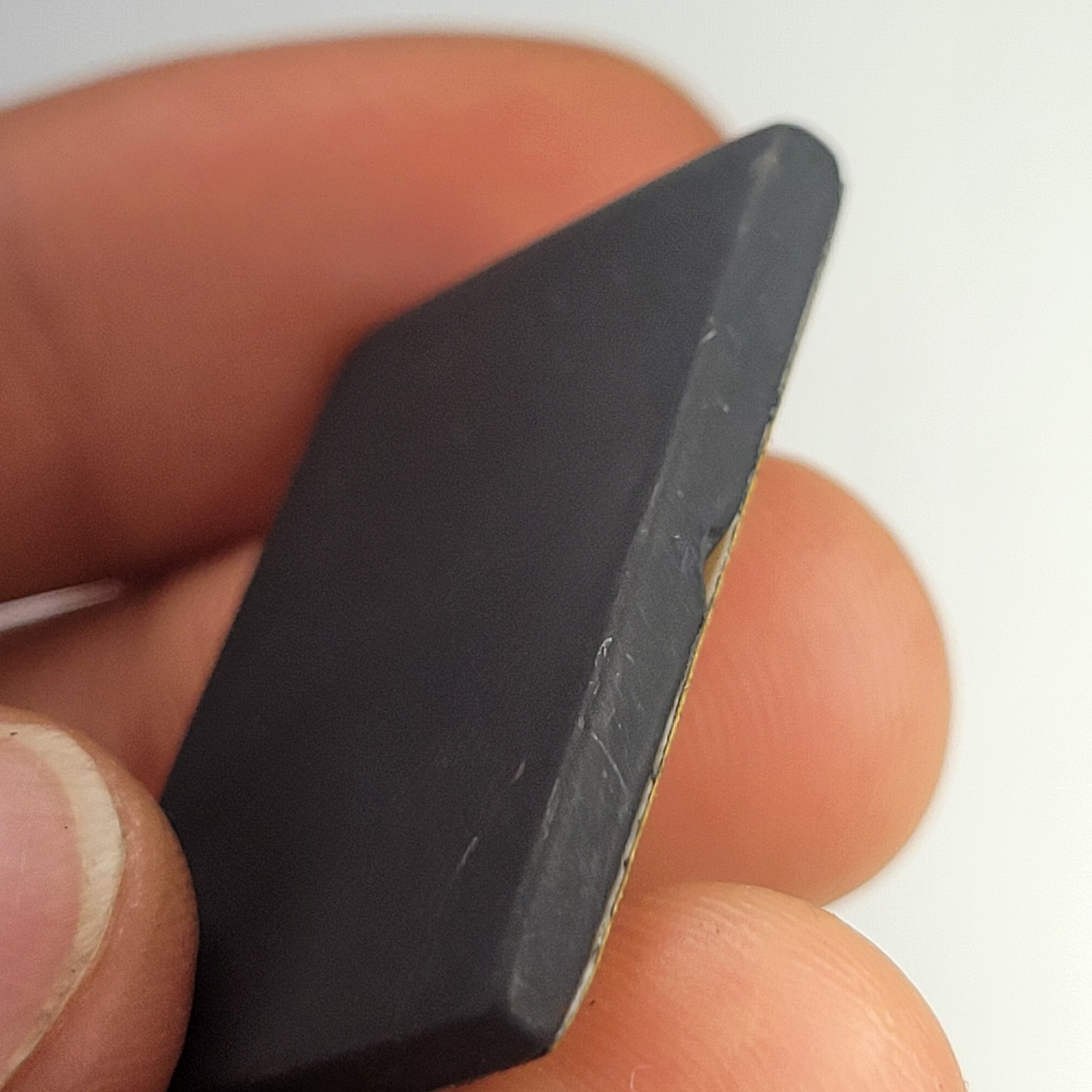 SHUNGITE Stone EMF Protection Plate Sticker for Cell Phone 20 x 30 mm UnPolished