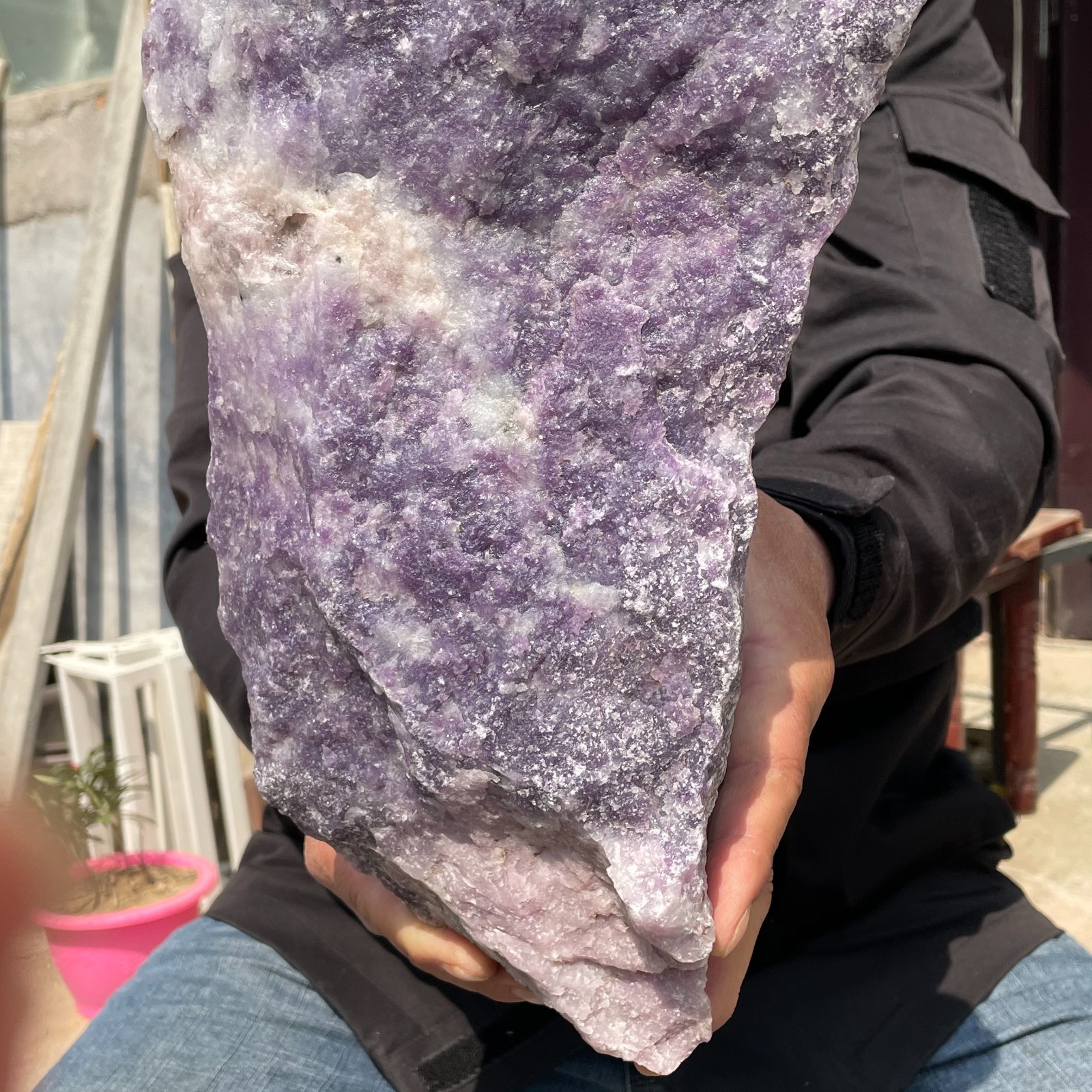 5450g Large Natural Purple Lilac Jade Raw Stone Quartz Mineral Specimen