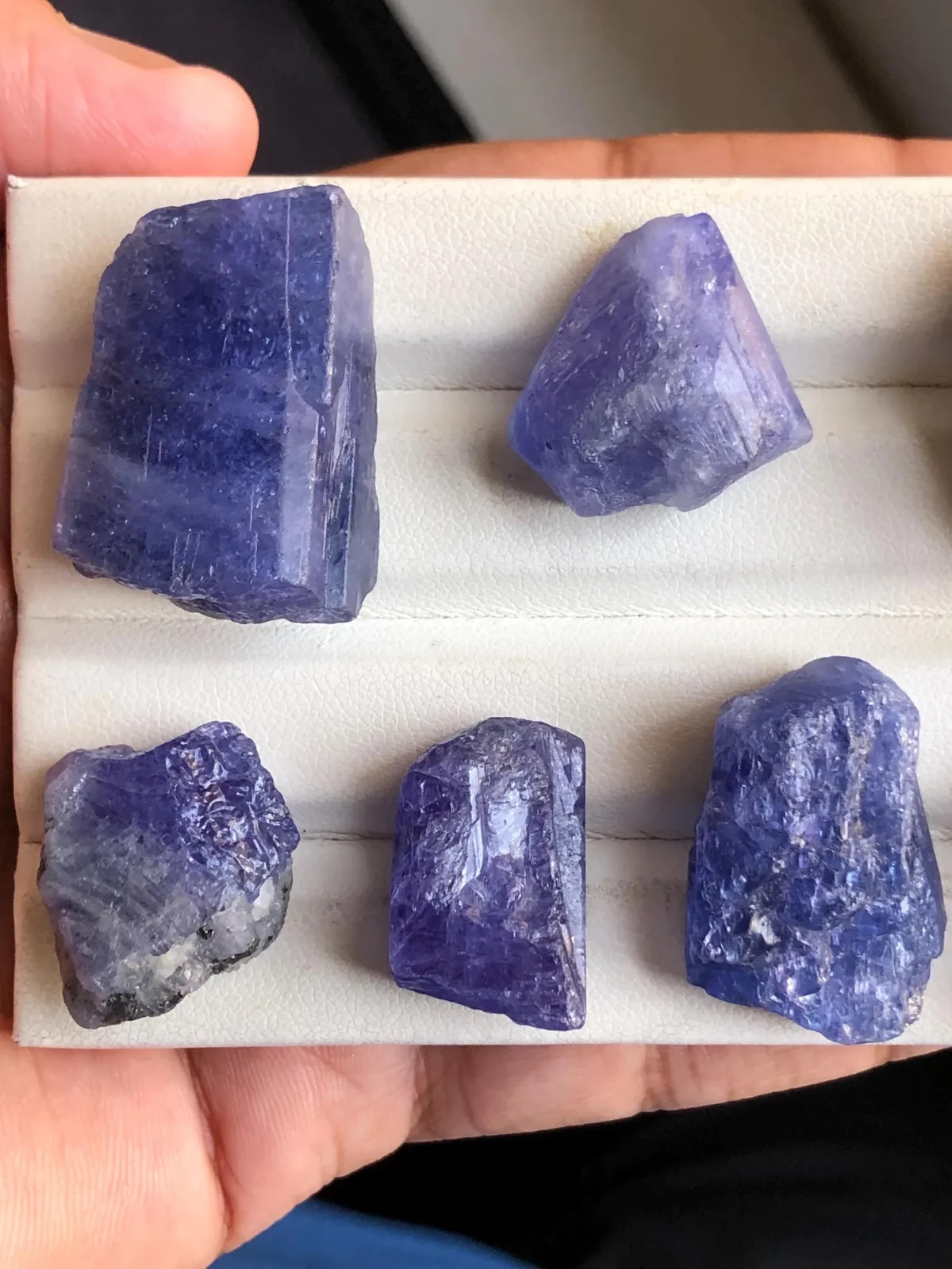 AAA Tanzanite Rough Gemstone: Natural Blue-Violet Crystal. Tz#2