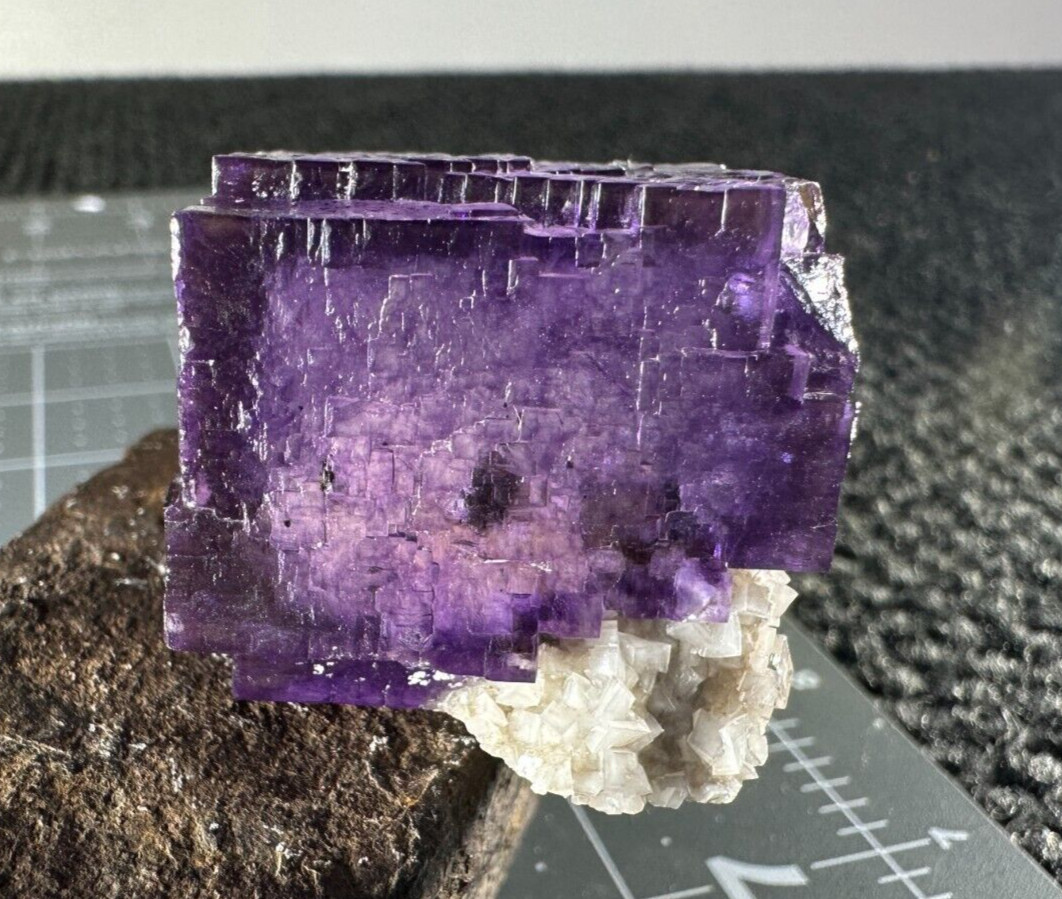 ➤1-5/8″ PURPLE FLUORITE CRYSTAL- SPHALERITE & DOLOMITE Elmwood Mine TN VIDEO➤411