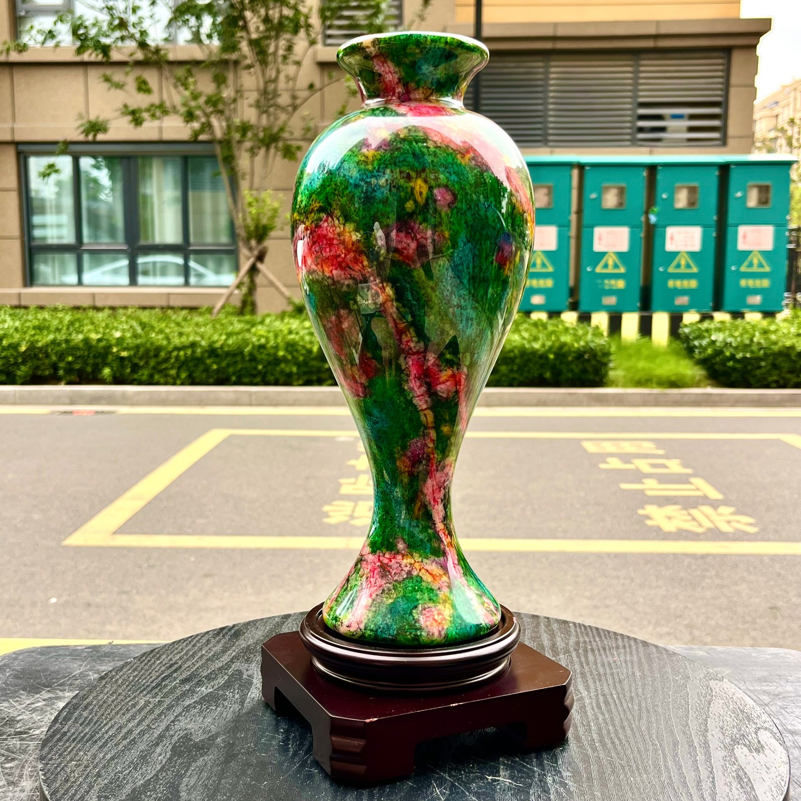 4.64LB Natural “Seven Colors Jade” vase specimen -Taiwan China