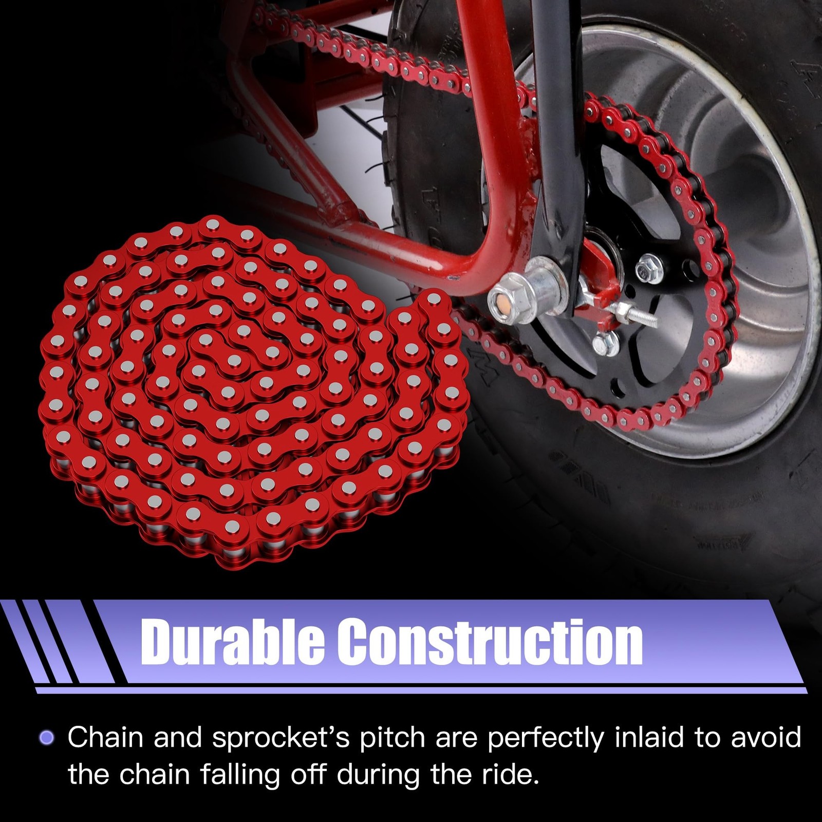 420 Chain Mini Bike Sprocket 40T 40mm with 90 Links 42 Links Replacement for …