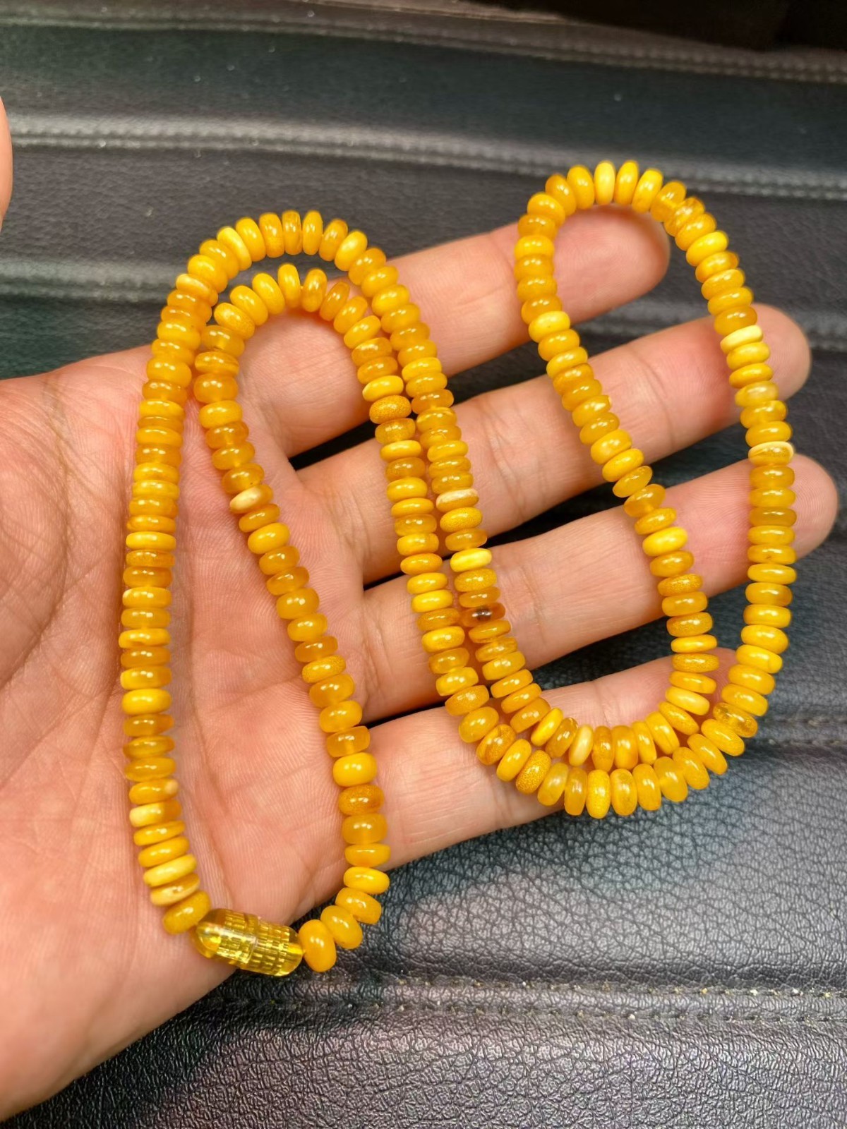 1pc Baltic Honey Amber Spacer Beaded Beautiful necklace 5-6mm