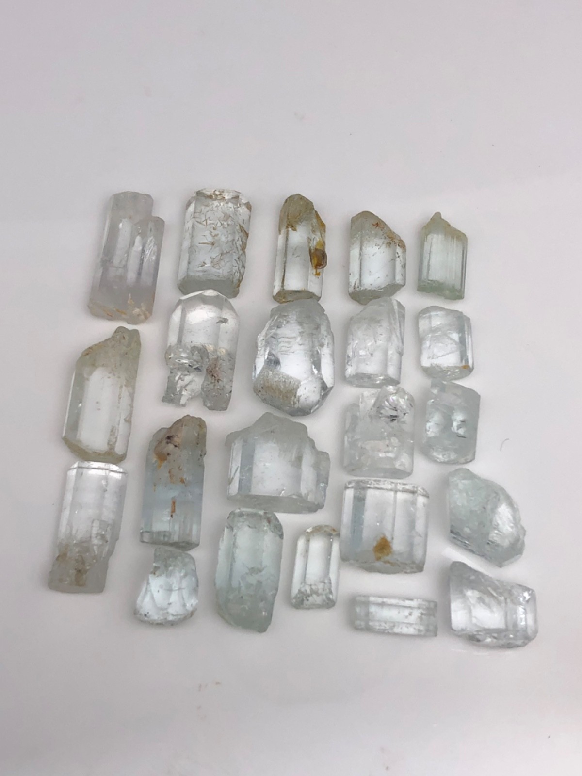 Natural Aquamarine Crystal Lot 247Ct 22 Pcs Skardu Pakistan March Birthstone